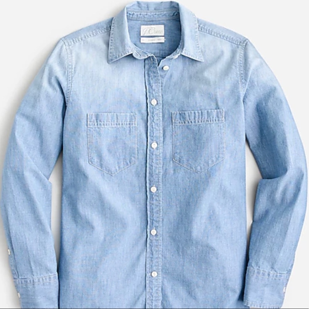 NWOT J. Crew Classic-fit chambray shirt, Weston Wash size 24W
